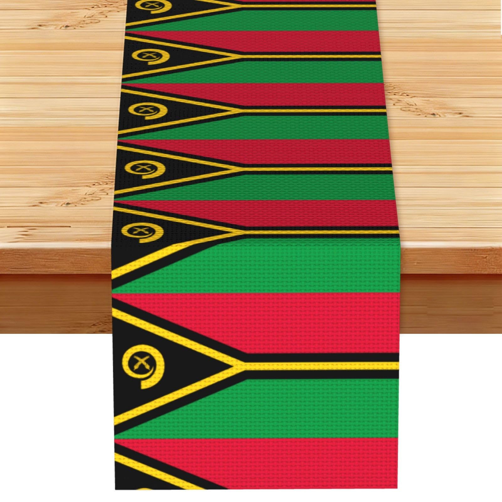 Flag of Vanuatu Linen Look Table Runner 13x72-Wrinkle Resistant Farmhouse Style for Dining Table Decor