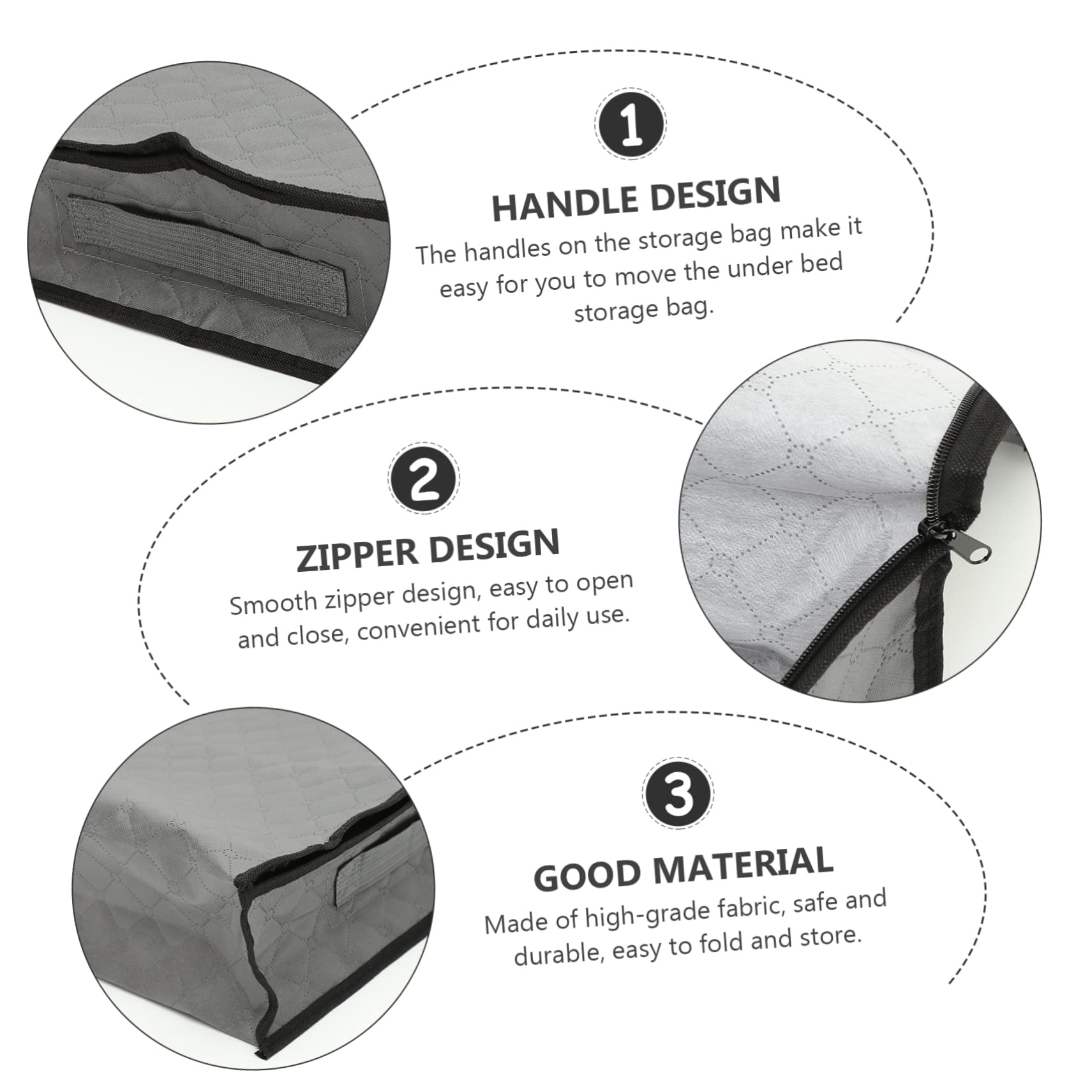 SOIMISS Contenitore Sotto Letto Pieghevole Grande Capacità Non Tessuto Manici per Organizer Vestiti e Coperte Salvaspazio per Camera da Letto