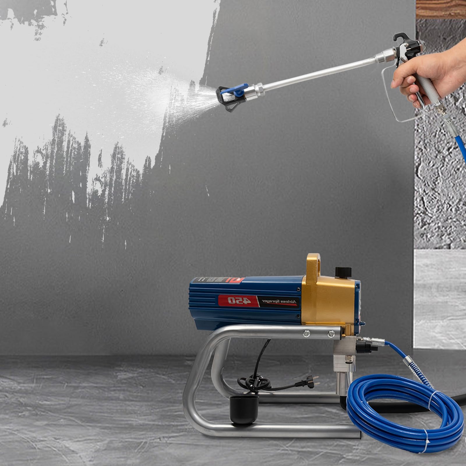Macchina senz'aria della pittura di spruzzo, pittore professionale 2.2L / min della pistola a spruzzo per i rivestimenti murali/macchina dello spruzzatore dell'interno ed all'aperto della pittura
