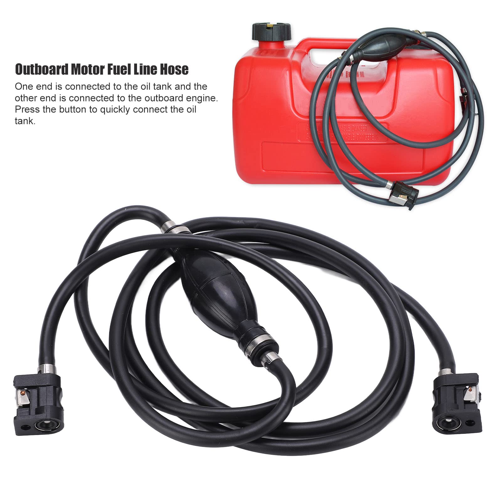 Tubo Carburante Per Motore Fuoribordo - Con Pompa A Mano, 7 Piedi, Materiale Resistente All'Alcool - Foto 10