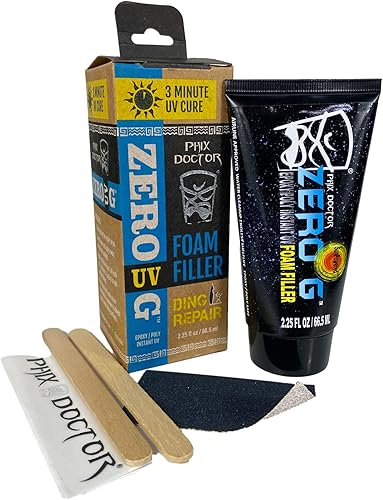 Kit de reparación de tablas de surf epoxipolivinílico de relleno de espuma UV Zero G
