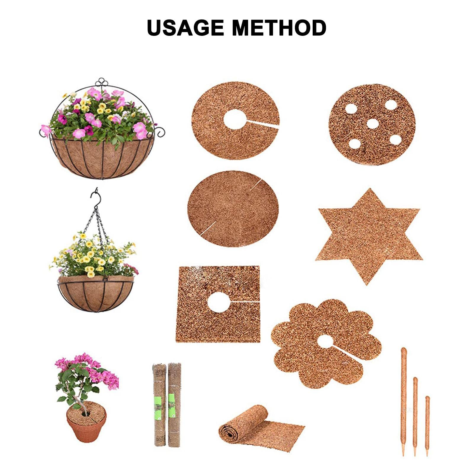 Kokosvezel Mat, Natuurlijke Coco Coir Liner Roll, Coco Mat Voor Planter Window Box Bloem Mand Tuin Decoratie Dier Huisdier Pad Liner