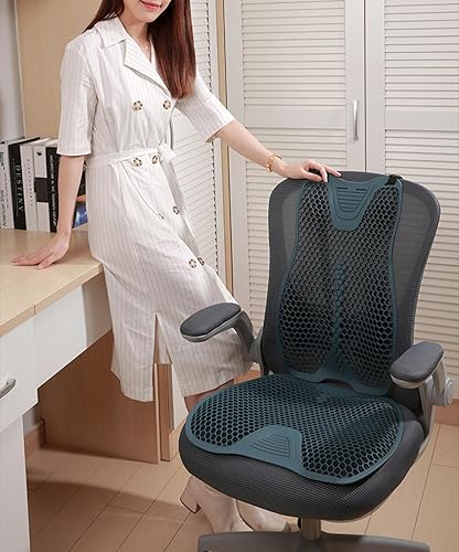 Miniatura 2 de Cojín de gel para automóvil, cojín de asiento refrescante, antideslizante, transpirable, almohadilla de hielo de ventilación de refrigeración,