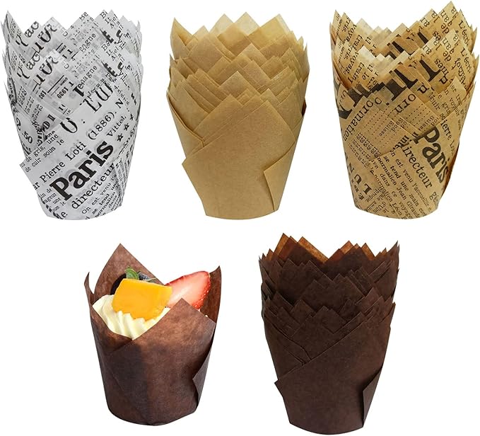 ScrapCooking 48 Stück Cupcake Förmchen Silber - Metallic Muffin Papier Deko