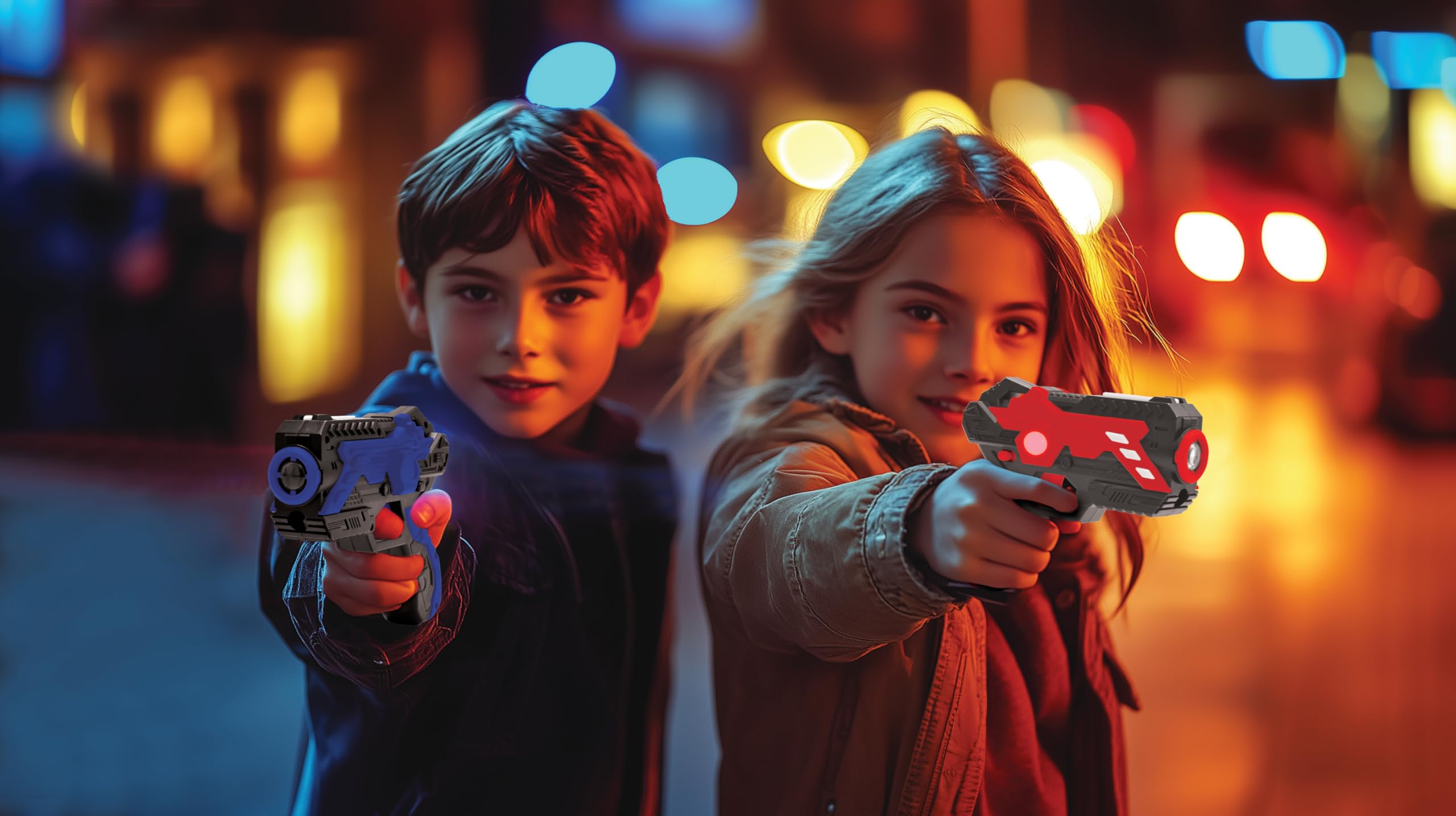 Lexibook, Galactic Battle Laser-Tag-Set, JG250 | 2 Laserpistolen, 2 Westen, 25 m Reichweite, Ton- und Lichteffekte