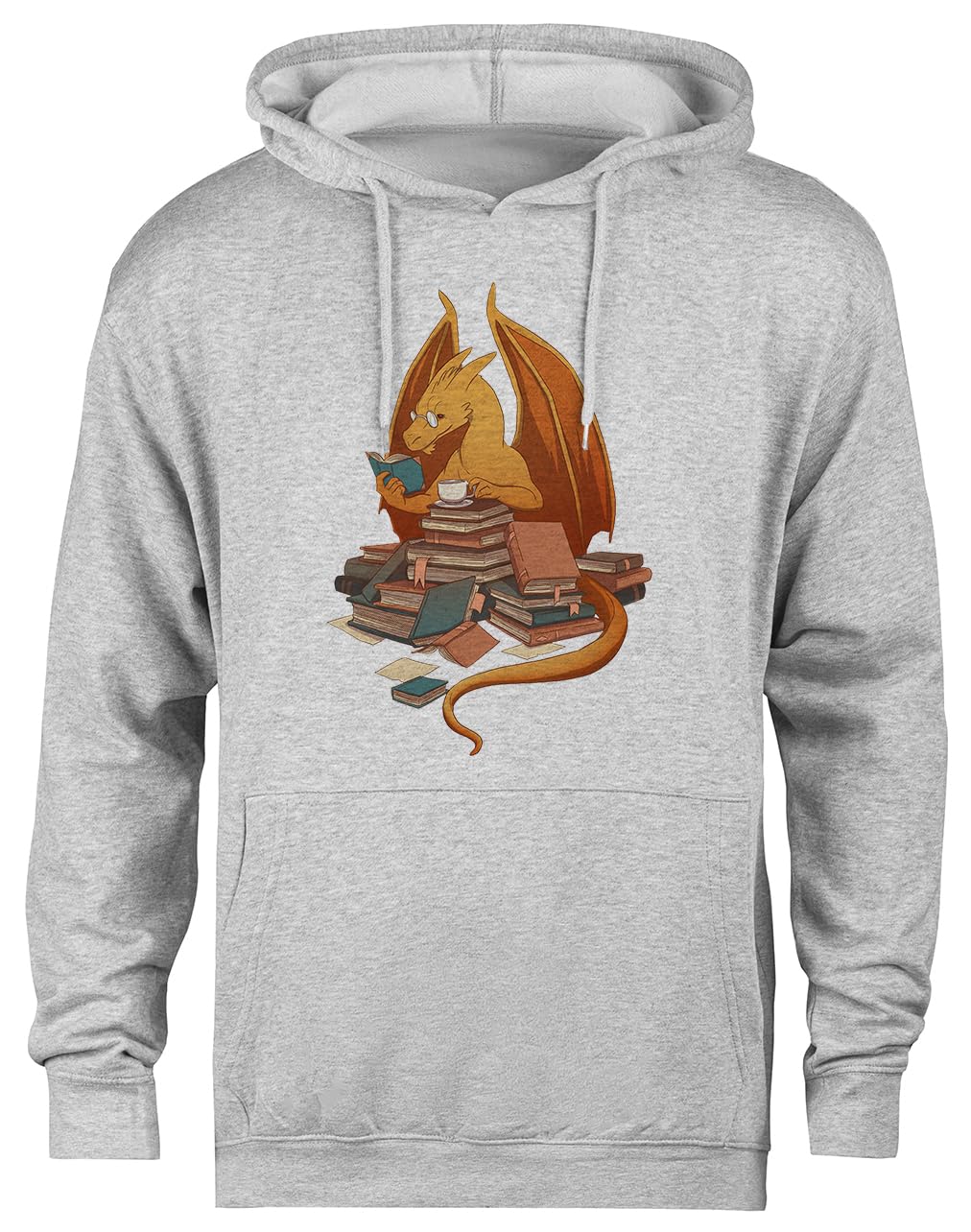 Horda Bibliotekarzy Szara Bluza Z Kapturem Unisex Bez Płci Unisex Grey Hoodie Genderless Pullover