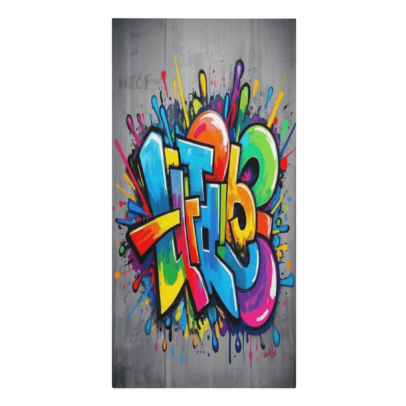 Fekiloot Men's Style Graffiti Large Beach Towel, Travel Towel For Adults Wo, Pool Towels For Beach, Camping, Swim Pool, Gym, Sports& Yoga 61.4"X30.3"