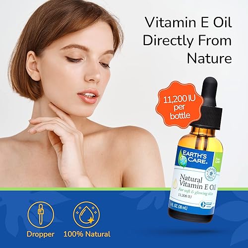 Miniatura 2 de Earth's Care Aceite natural de vitamina E – Aceite de vitamina E 100% natural para piel y cabello – 1 onza líquida