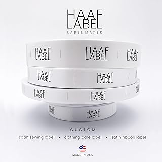 Custom Satin Sewing Labels – 5/8" x 2 1/2" (15mm x 60mm) (50)