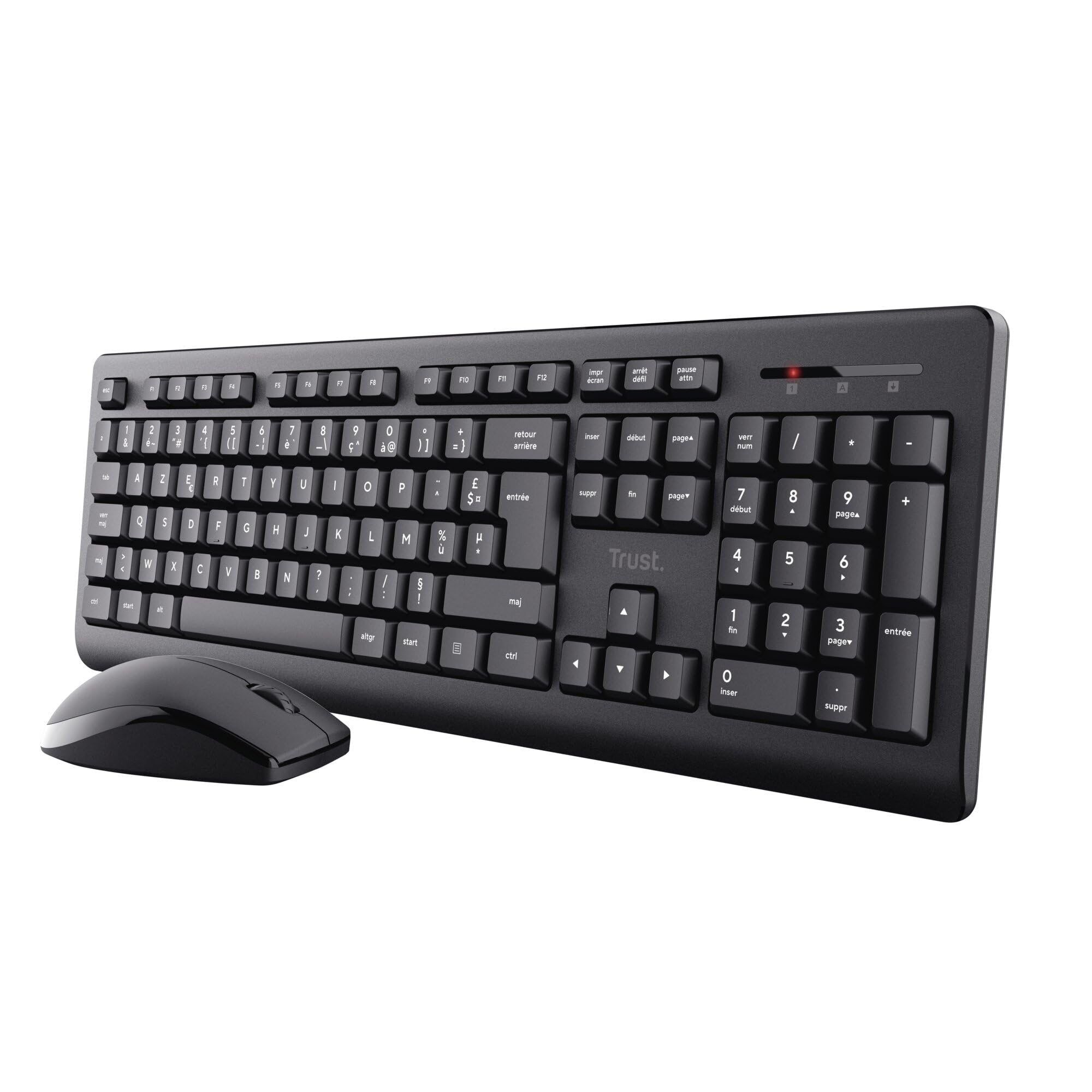 Trust Primo Pack Clavier et Souris sans Fil AZERTY Français
