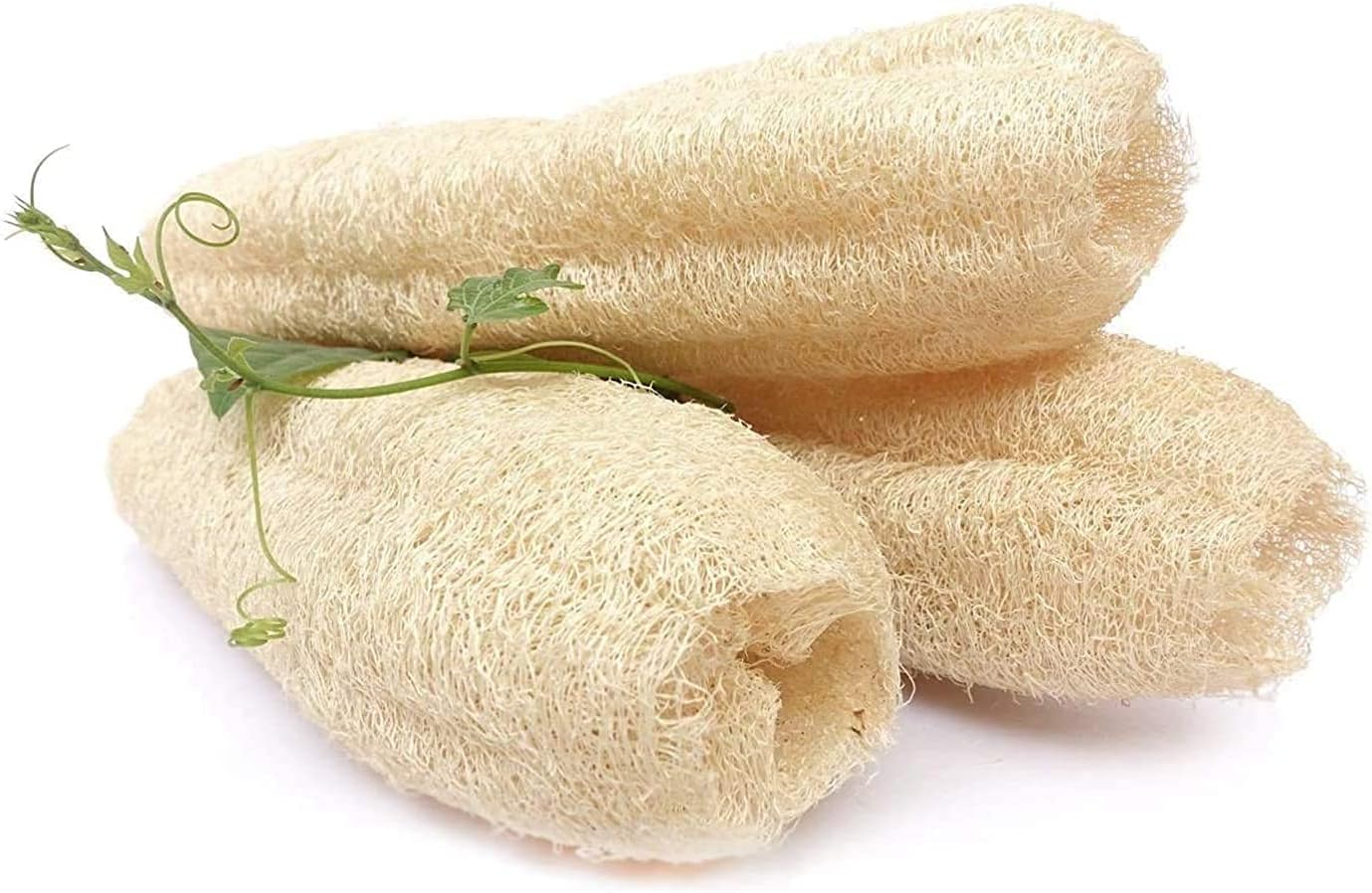 K3 ZONEOriginal Ridge Ground Fiber Natural Loofah, 4 Pieces Family Pack