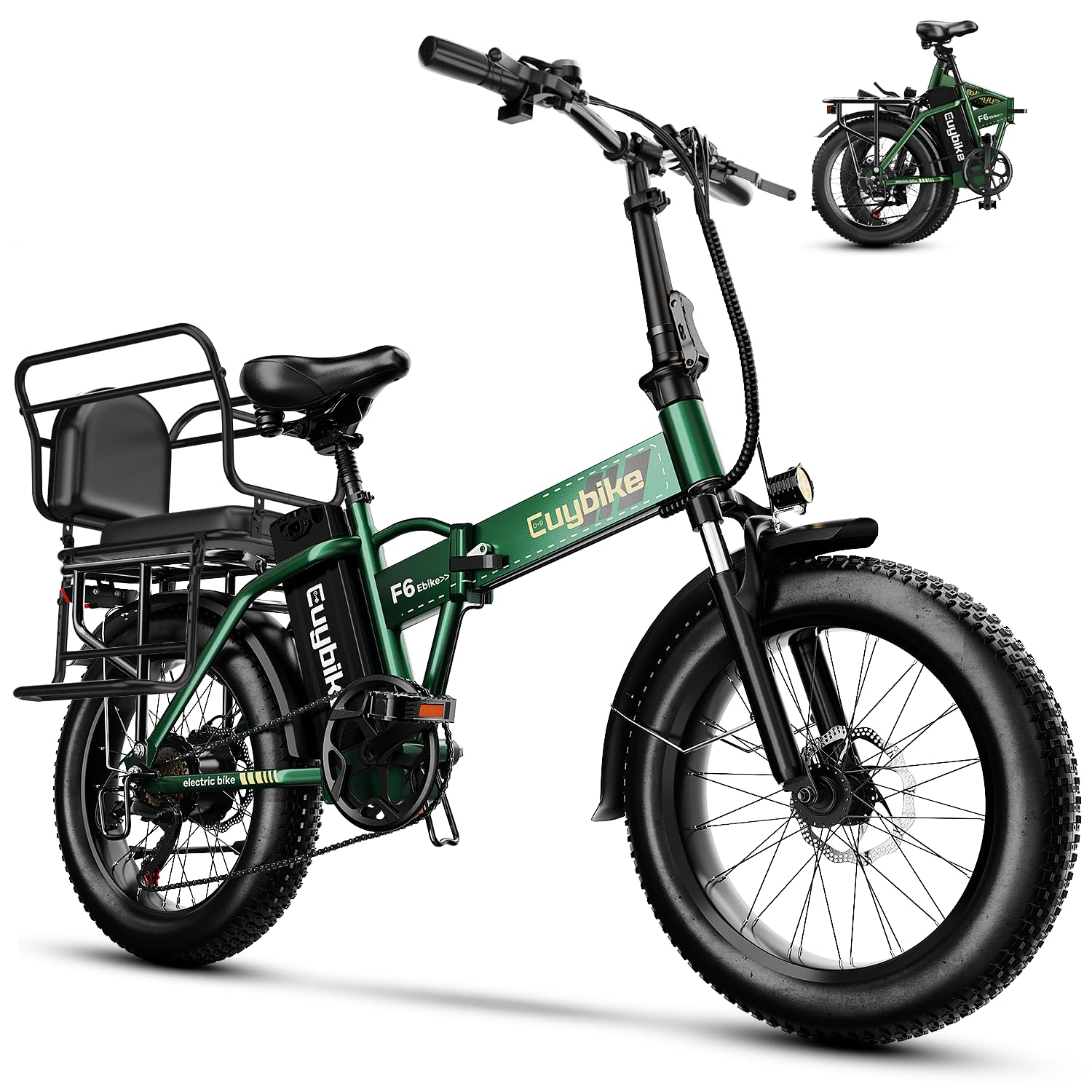 1000W Folding Electric Bike,48V 20AH Removable Battery E Bike,30+MPH,80 Miles Max Range Electric Bike for Adults,20" Fat Tire Foldable ebike,Adult Electric Bicycle for Commute Beach Snow