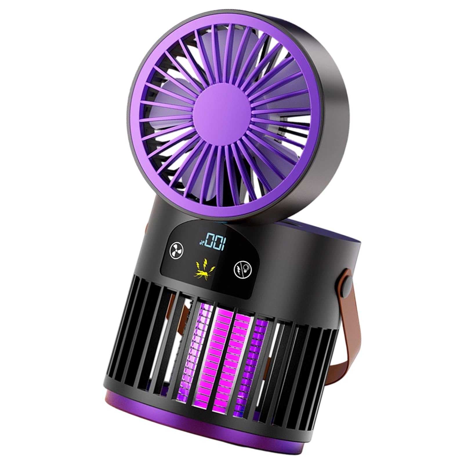 Ventilador de camping recargable USB con lámpara anti moscas para viaje
