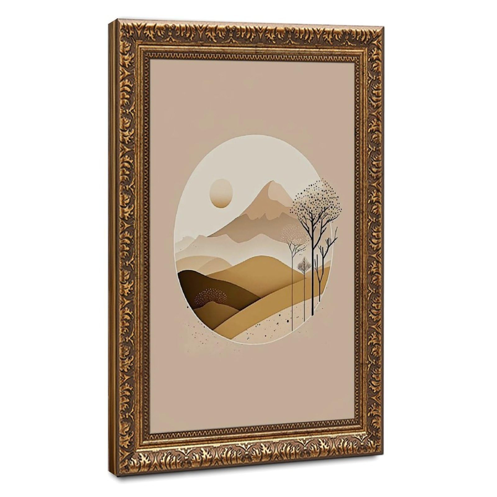 Bareronor Scandinavian Living Room Canvas Poster Bedroom Decor Landscape Office Room Decor Gift 16" L X 24" W