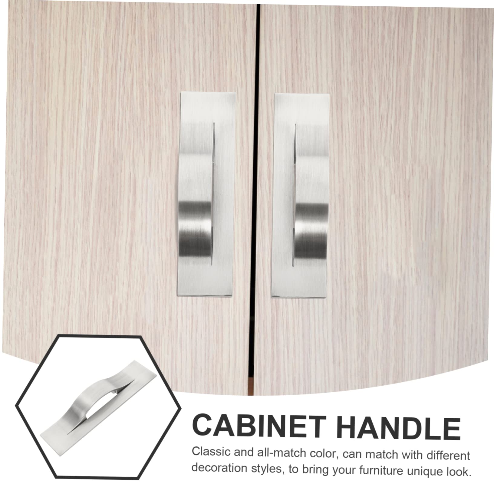 MOLUCKFU Visible Wardrobe Handle Modern Drawer Pulls Zinc Alloy Easy Install Sleek Stylish