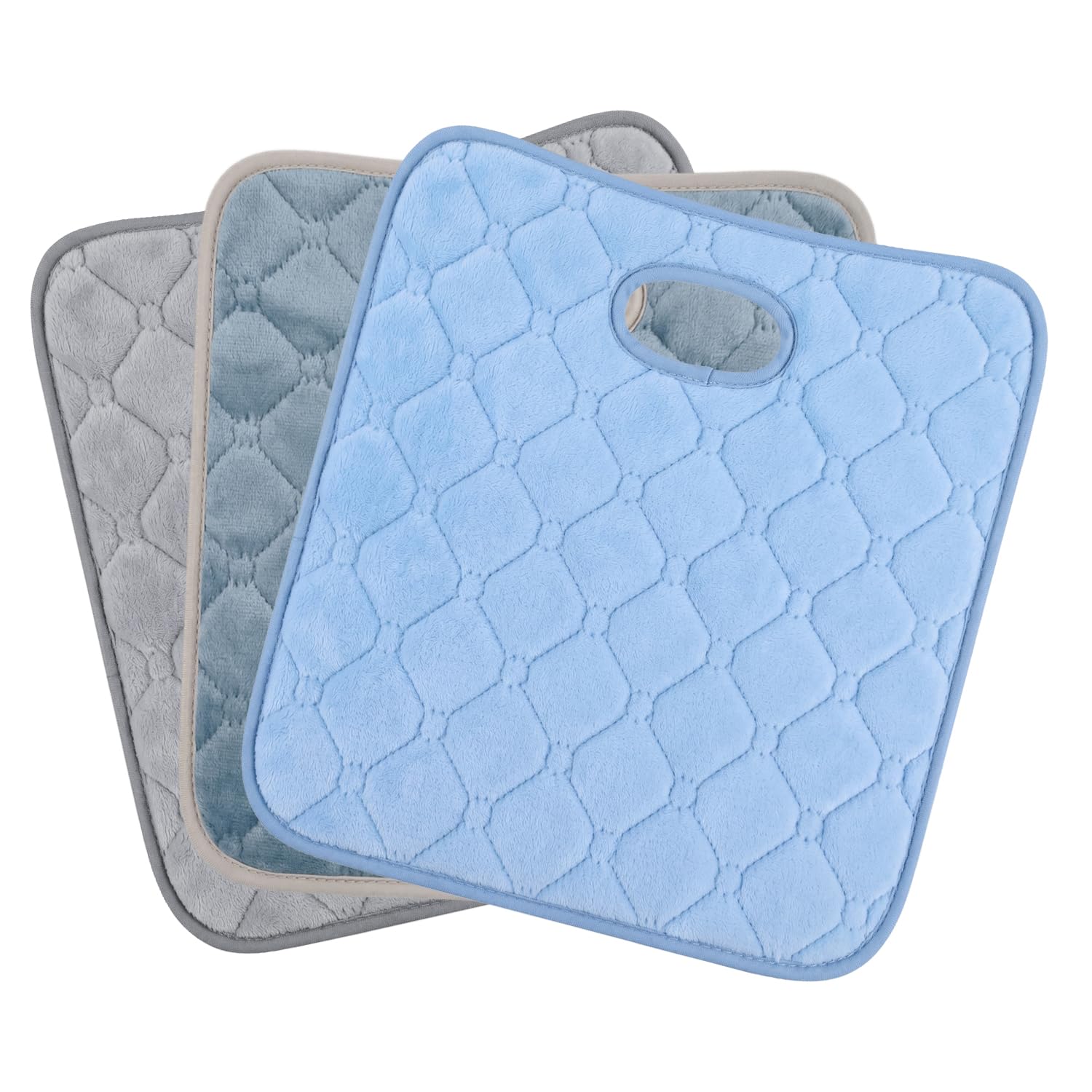 ELNX 3 Pcs Potty Training Car Seat Protector - Suck Water Anti-seepage Car Seat Cover for Child Seats | Baby Car Seat Protector | Pram Seat Liner Stroller Accessories(Sky Blue, Blue Grey, Light Grey)