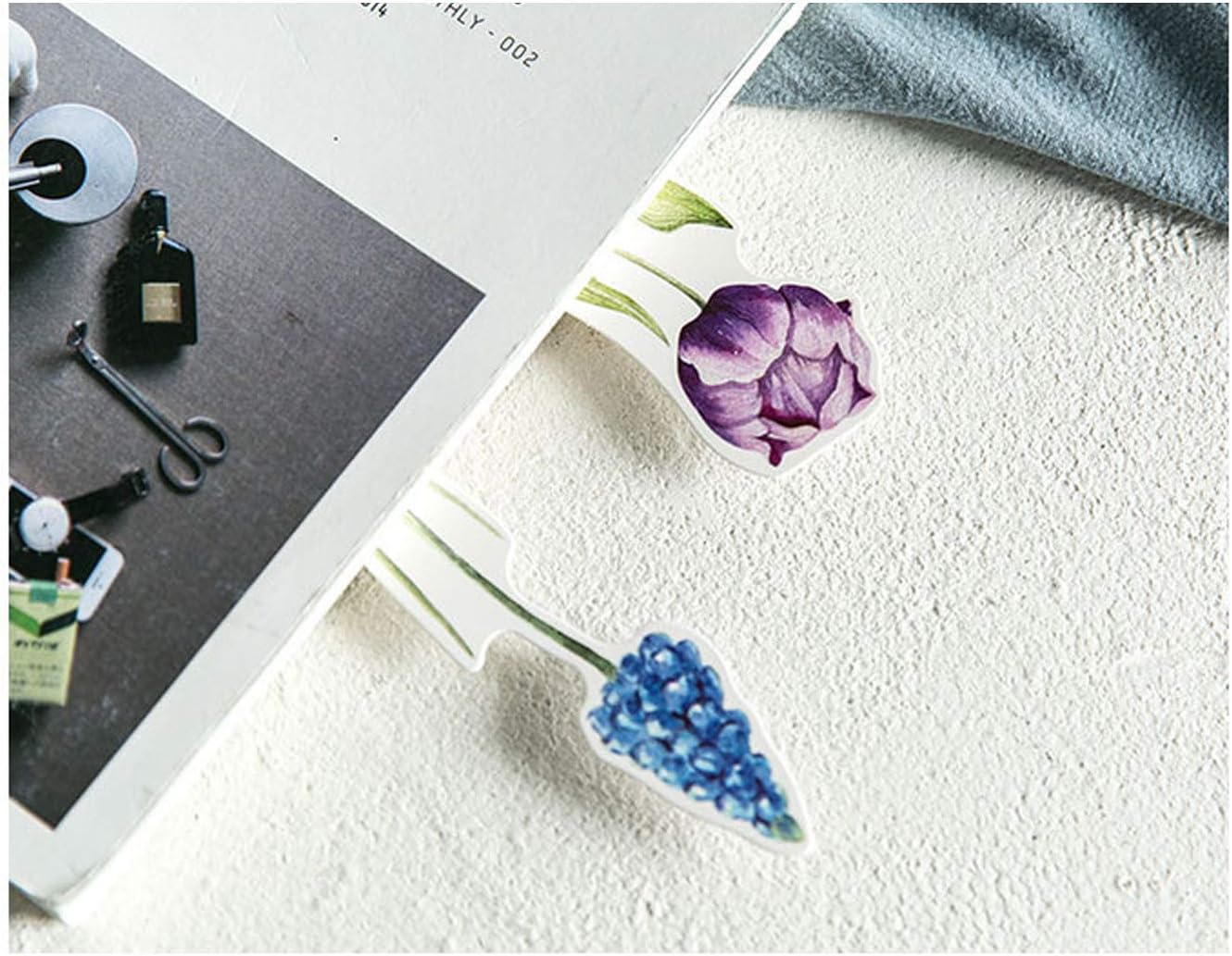 Colorful Flower Bookmarks, 30 PCS (Unknown Flower)