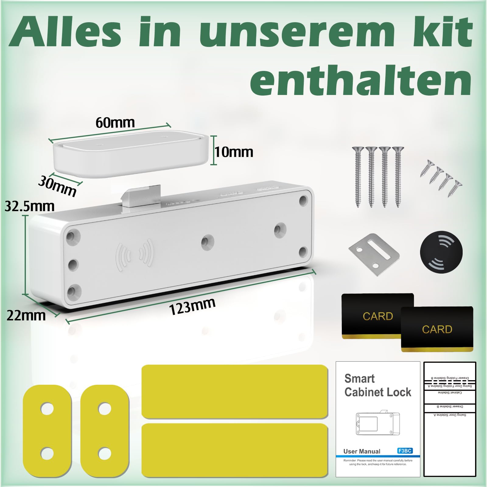 Eseesmart Smart Elektronisch Schrankschloss RFID APP NFC Schubladenschloss Baby Möbel Schloss