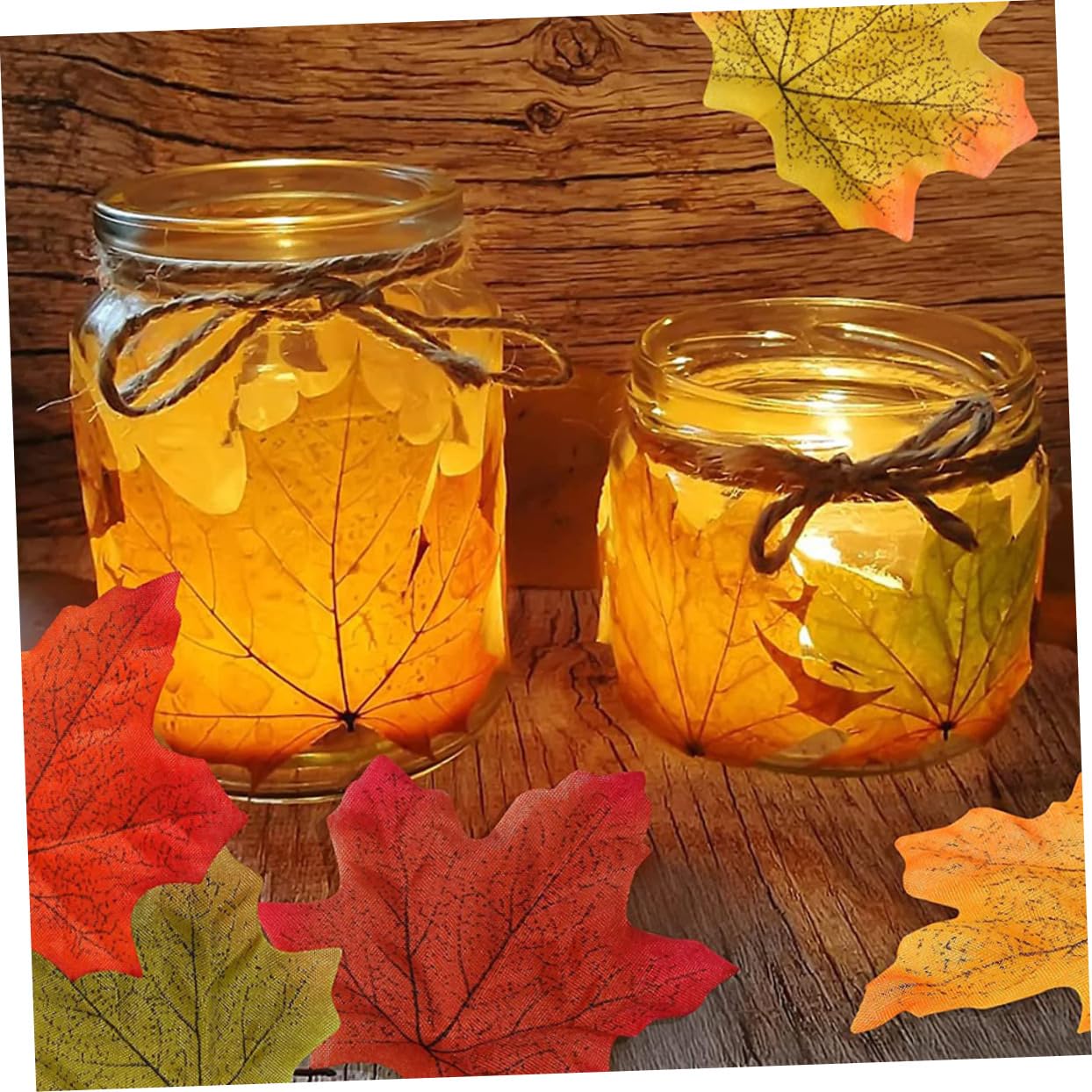 MAGICLULU 1000 STK Künstliche Ahornblätter Herbstdeko Blattdekor Ahorn Fallen Ahornblätter Im Herbst Falsches Herbstblatt Erntedank Blätter Gefälschte Blätter Hochzeit Stoff