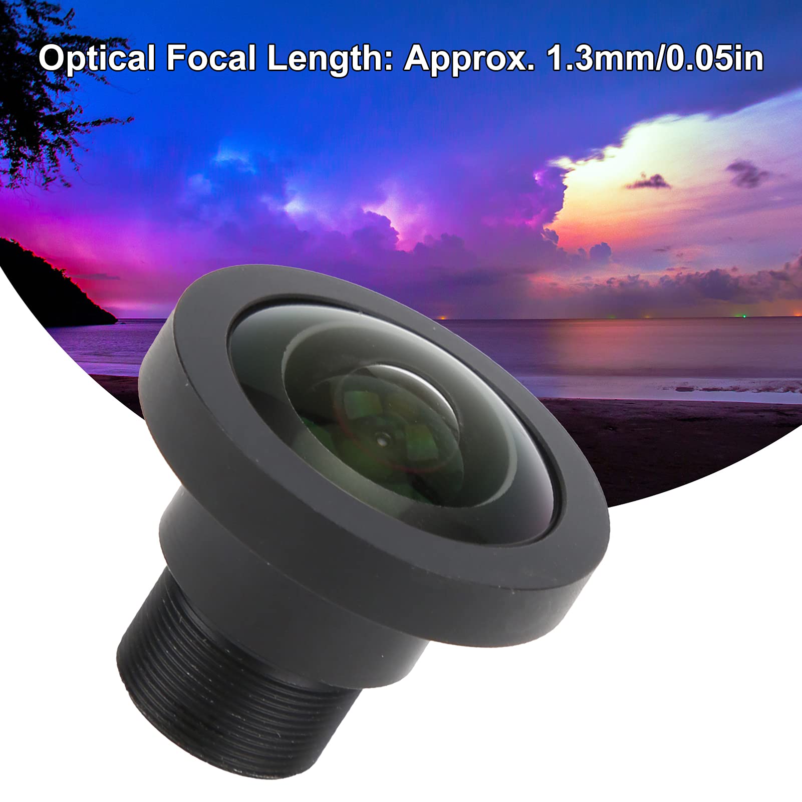 Weitwinkelobjektiv, 185° Panorama-Weitwinkel 8MP 1,3 mm 1/2,7 Zoll Fisheye-Objektiv für die meisten Modelle für Sportkameras