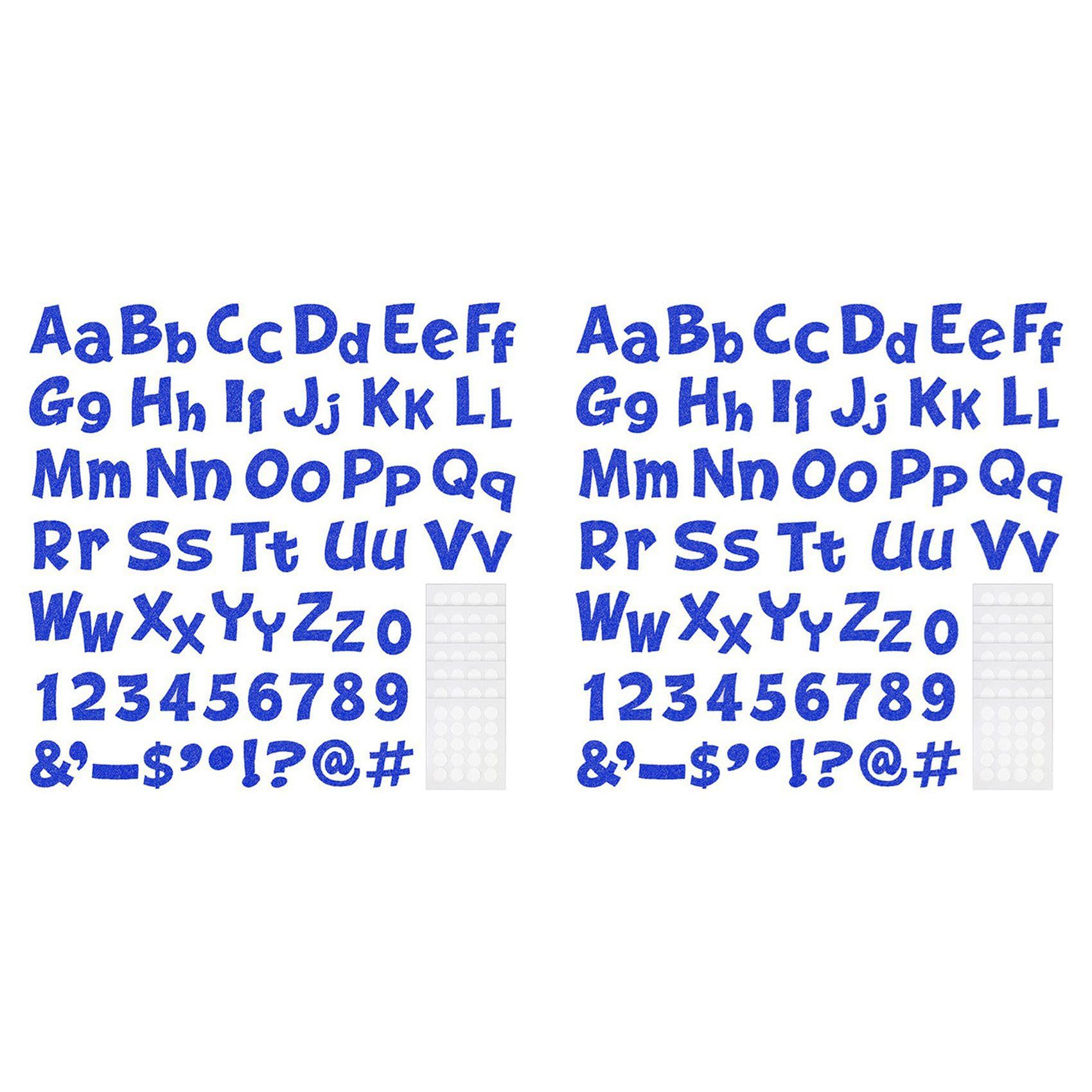 Vjsujehgy 432 Pcs Glitter Bulletin Board Letters for Classroom Numbers Alphabet Poster Board Letters