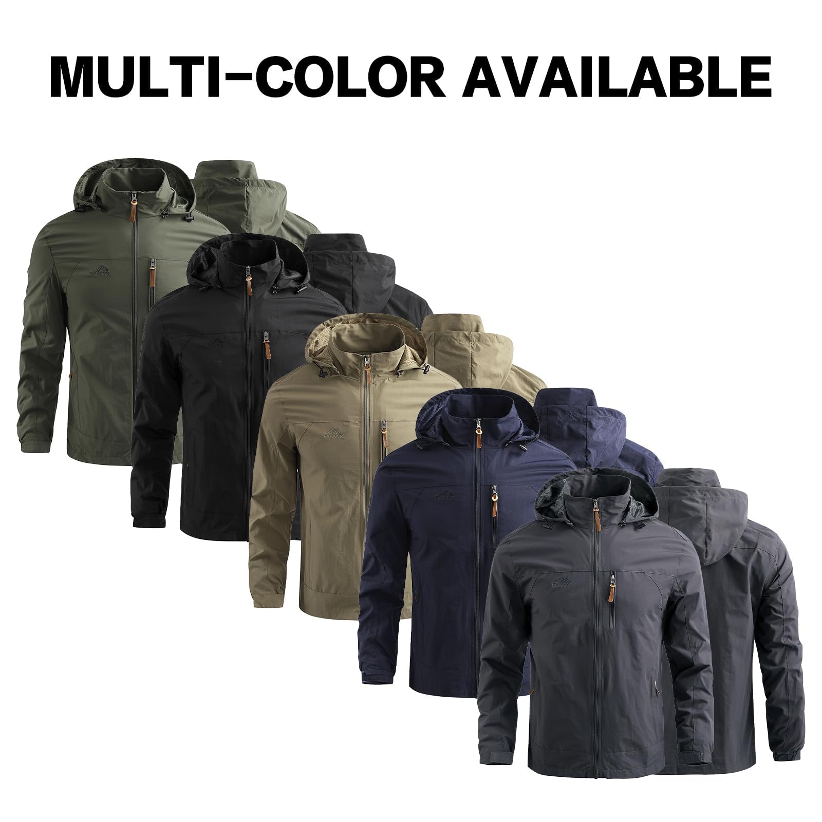 Veste imperméable d'extérieur personnalisée pour homme, logo personnalisé, texte, coupe-vent, manteau de pluie