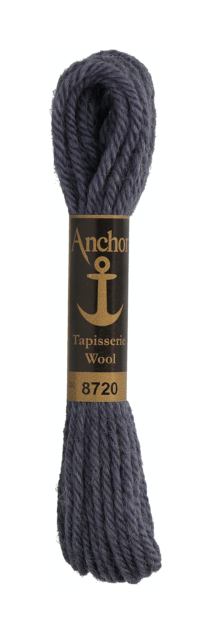 Susan Bates Anchor 4238000-08720 Embroidery Thread, 100% Wool, Dark Grey, 10 m
