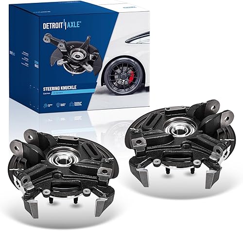Detroit Axle - 2 nudillos de dirección traseros para Ford Explorer Mercury Mountaineer 02-05, 2 nudillos de dirección y cojinete de cubo de rueda de