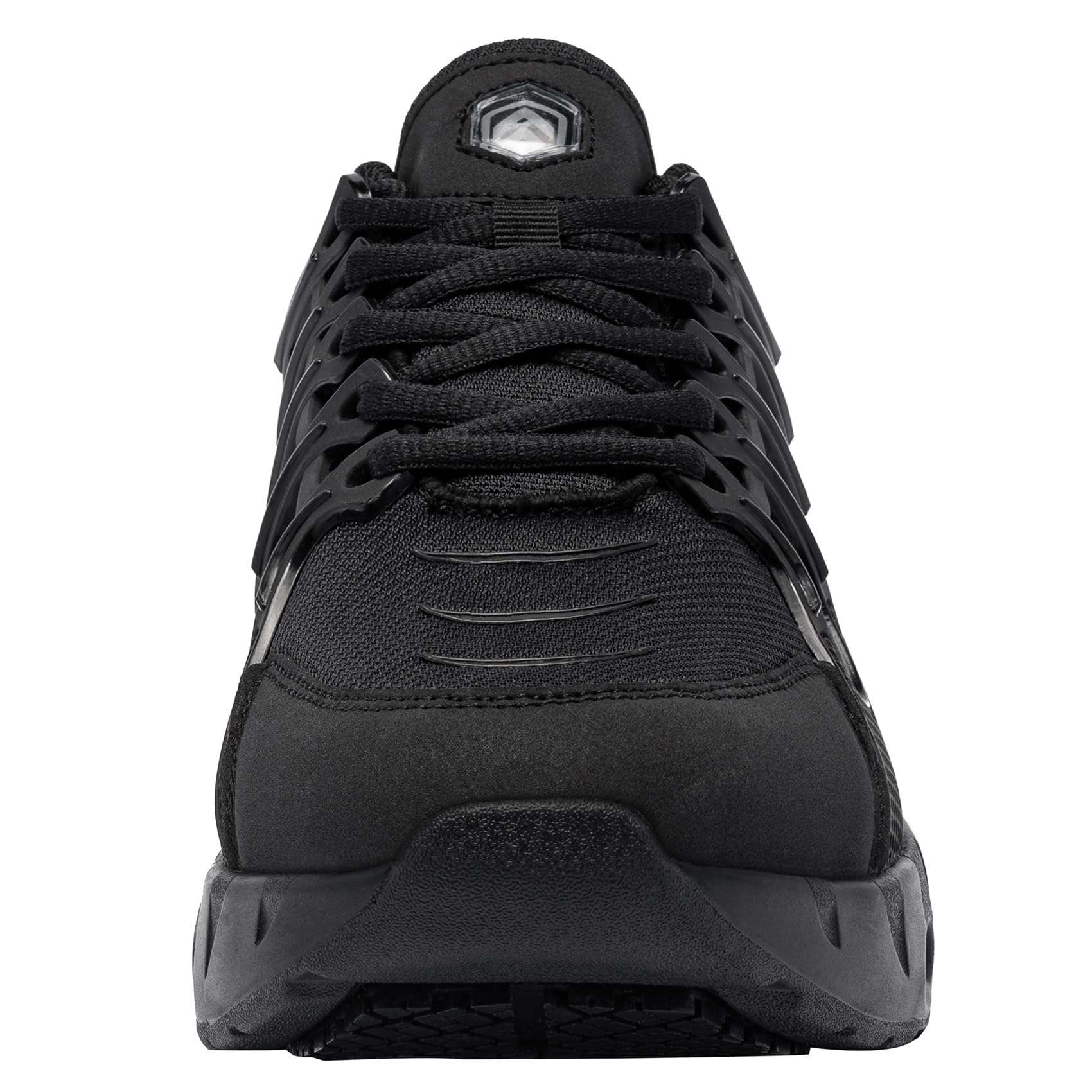 LARNMERN Chaussure Cuisine Homme Chaussures de Cuisine Hydrofuges Travail Semelles Antidérapantes Les Baskets de Chef Serveur Personnel Médical Baskets,Noir 46 EU