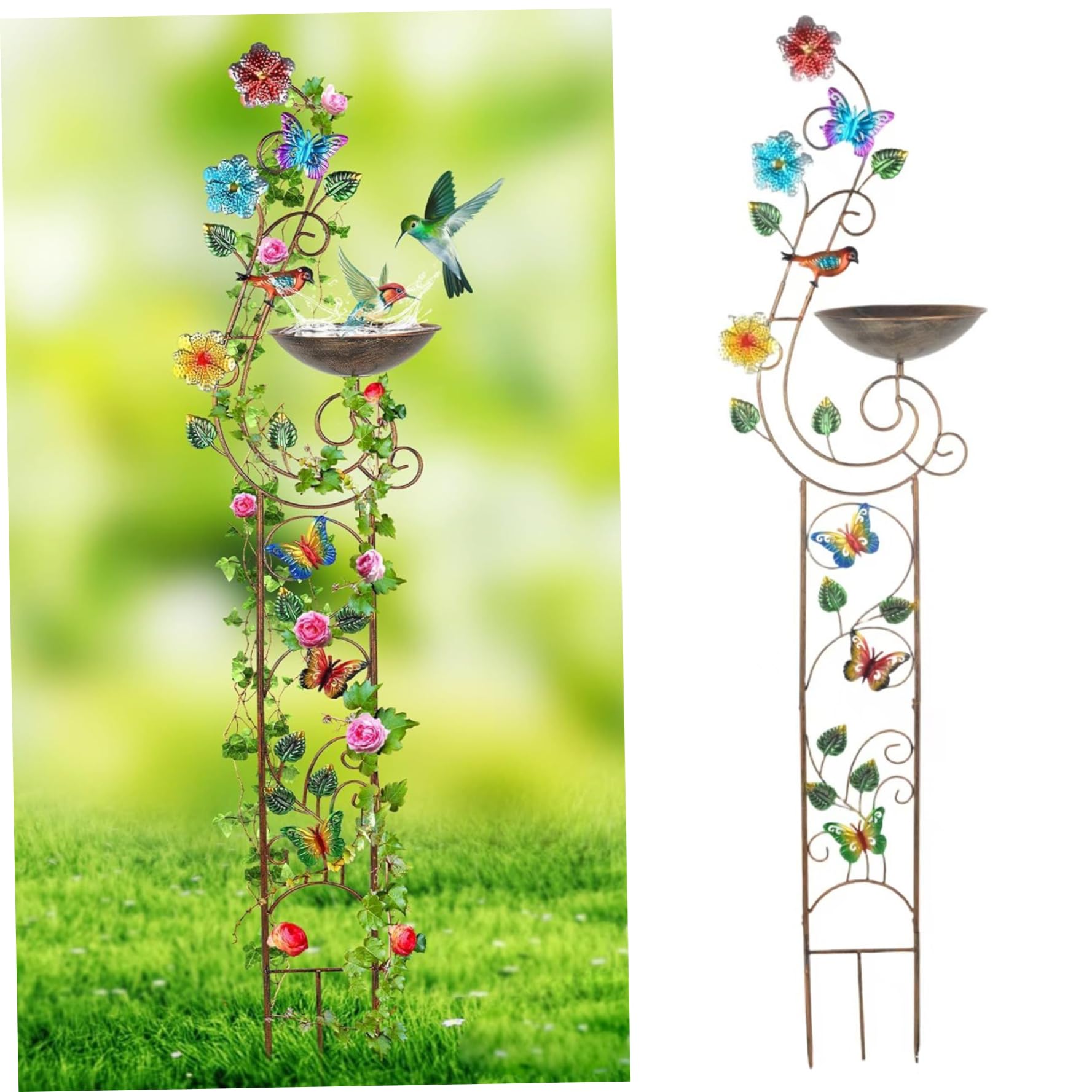 Bain d'oiseaux vintage pour décorer le jardin et accueillir la nature