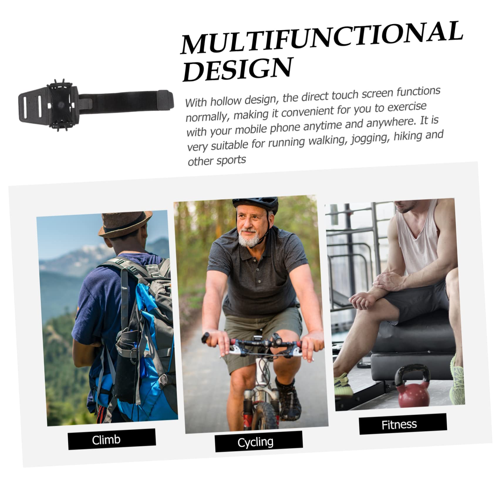 Mikikit 3pezzi Bracciale Per Smartphone Supporto Per Cellulare Da Braccio Per Corsa e Attività Outdoor Con Rotazione e Design Antiscivolo Compatibile Con Dispositivi Mobili Classico