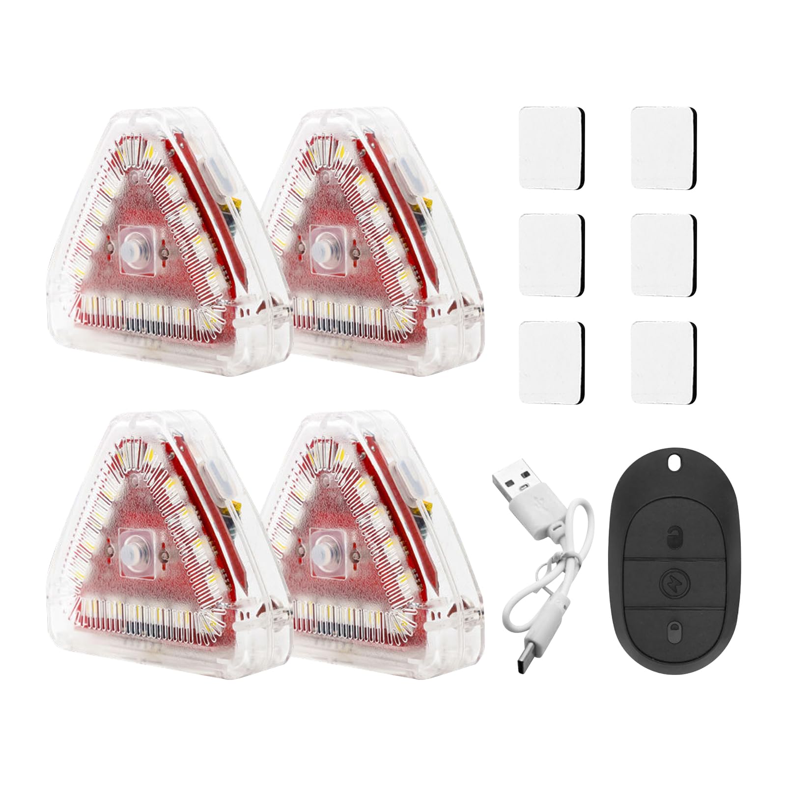Gotrain 4PCS LED Strobe Drone Light High Brightness 7 Colors LED Strobe Night Anti Collision Lights USB Rechargeable Flashing Lights for Car Motorcycle Aircraft RC Boat Dirt Bike