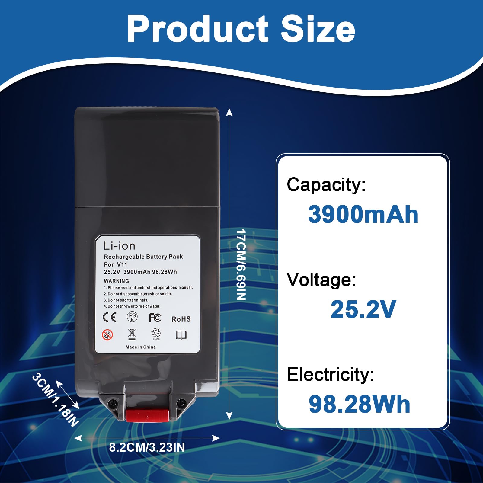 Batteria originale Dyson V15 Batteria V15 Detect Batteria V11 Complete Extra Batteria V11 Fluffy Batteria originale Dyson V11 Batteria V15 per Dy son V 15 Batteria Dy son V 15 Detect