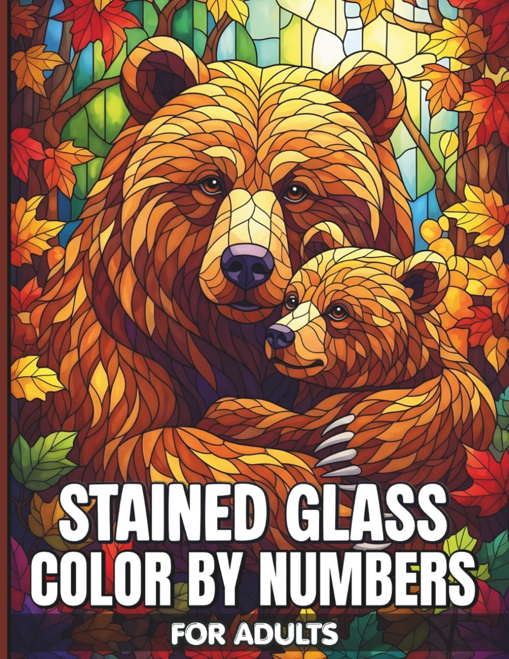 Stained Glass Color By Numbers For Adults: Artistic Stained Glass Designs with Mosaic Patterns for Stress Relief and Creative Relaxation Featuring Beautiful Nature and Floral Illustrations