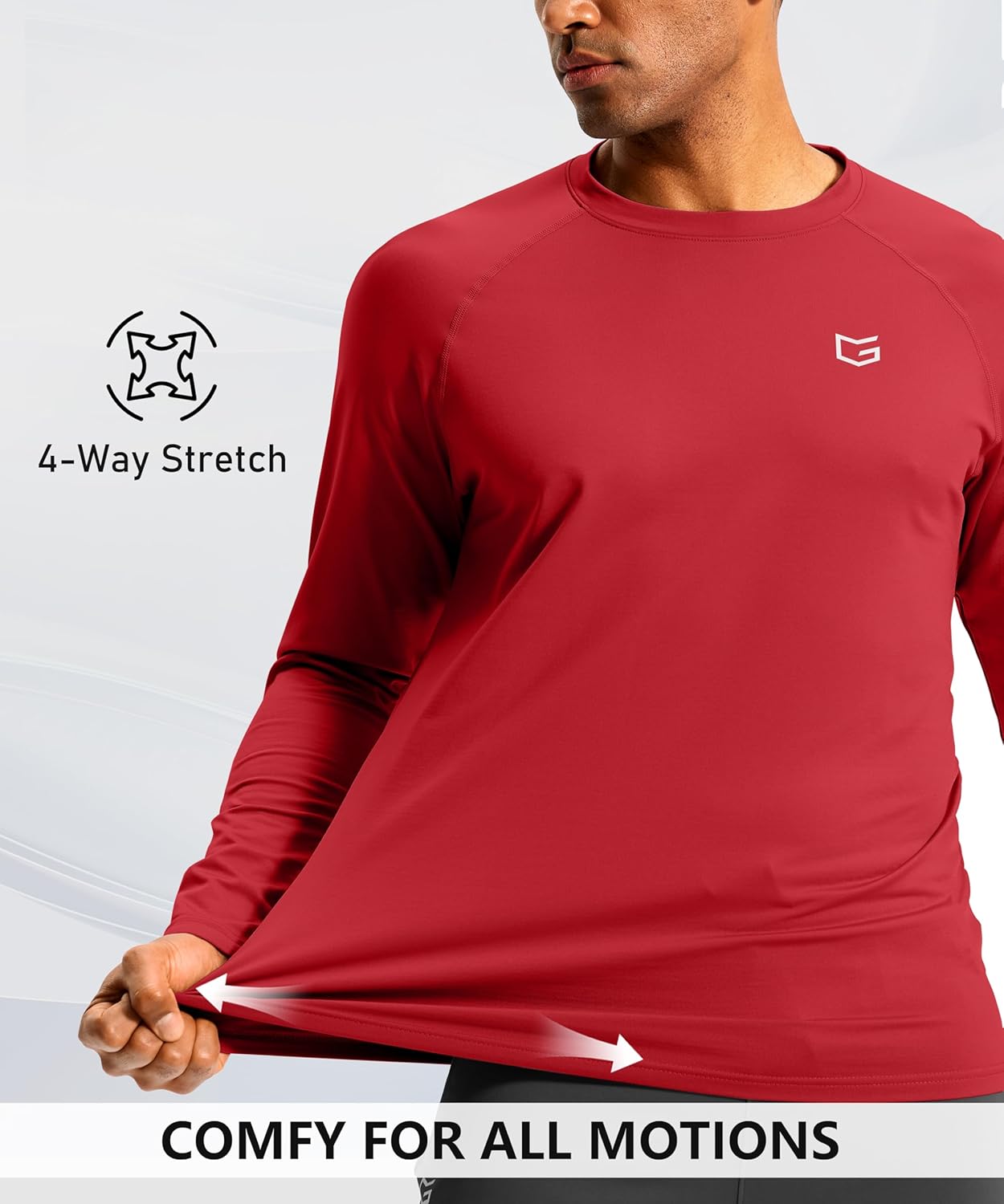 G Gradual Men's Thermal Shirts Long Sleeve Athletic Workout T-Shirts Crewneck Fleece Lind Base Layer for Men Cold Weather - Image 4