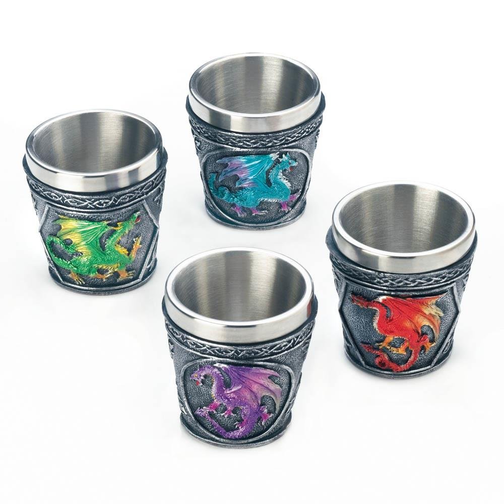 Dragon Crest Sunshine Megastore Mythical Dragon Shot Glass, 2.12" x 2.12" x 2.25", Multicolor
