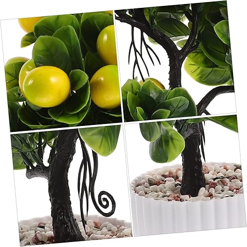 Miniatura 2 de Adornos artificiales de flores para árboles frutales, decoración de mesa auxiliar, tallos de limón falsos, ramas de frutas sintéticas, árbol de