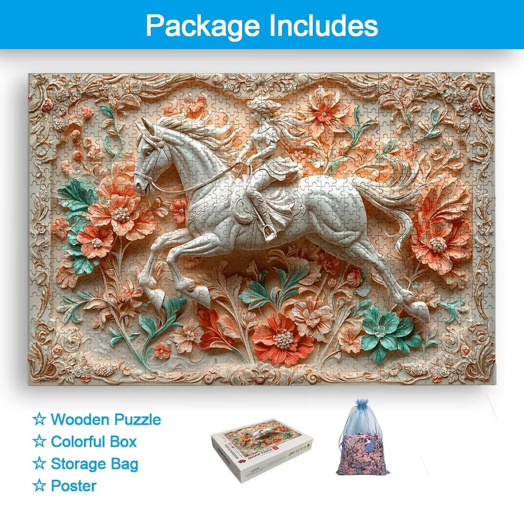 Puzzle Caballo, Puzzle 3000 Piezas para Adultos, Regalo Mujer/Hombre -2599