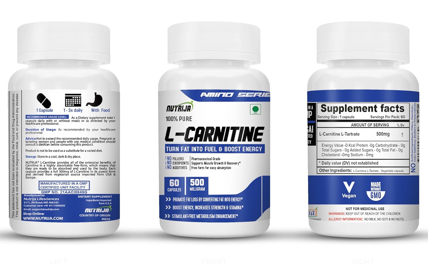 Buy Now Nutrija L-Carnitine L-Tartrate 500Mg Supplement | Converts F... 3 Buy Now Nutrija L-Carnitine L-Tartrate 500Mg Supplement | Converts F...