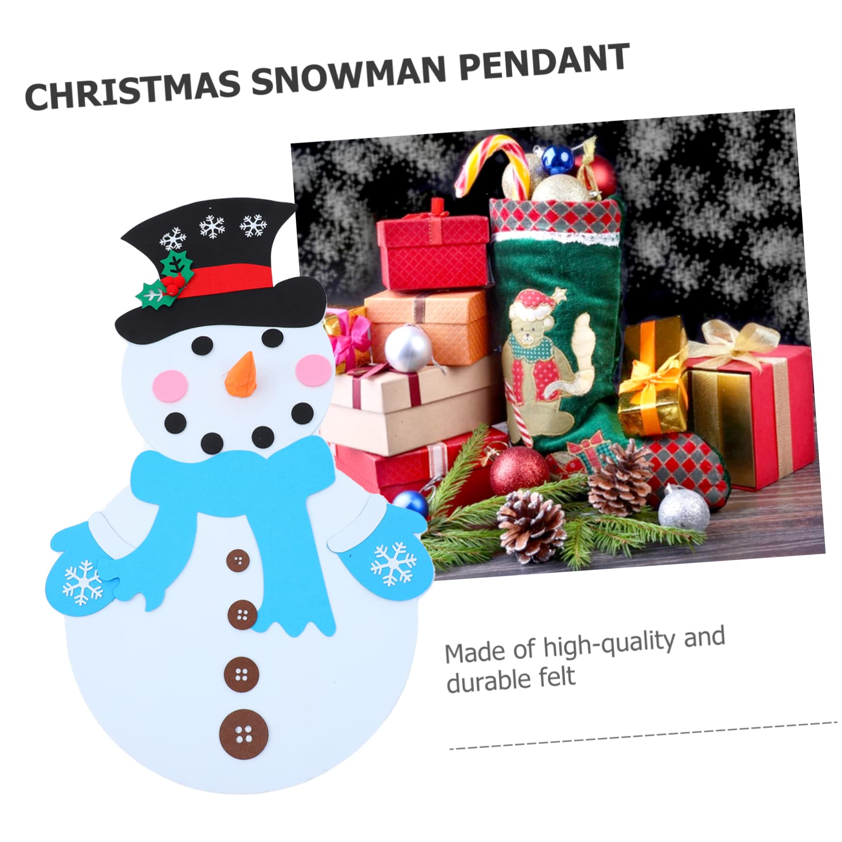 ABOOFAN 3 Sets Ornament Kunstschnee Stoff Adventskalender Weihnachtsset Weihnachtsschneemann Schneeflocke Weihnachtsdeko Weihnachtsspielzeug Zwerge Weihnachtsdeko Für Draußen DIY Filz