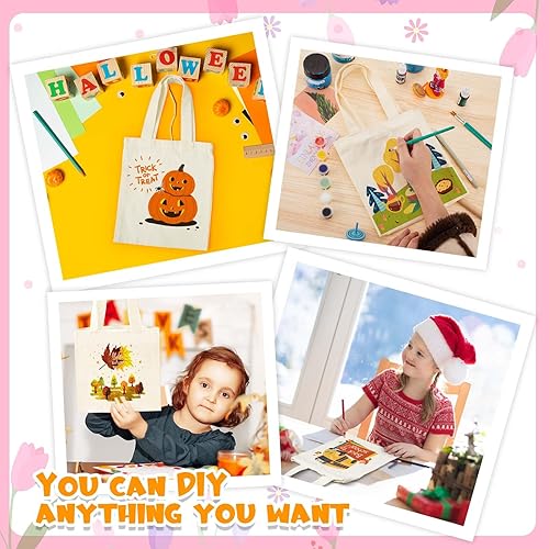 Vista 99 de Amylove 24 mini bolsas de lona en blanco para sublimación, reutilizables, para comestibles, equipaje de bricolaje, para fiestas incluso