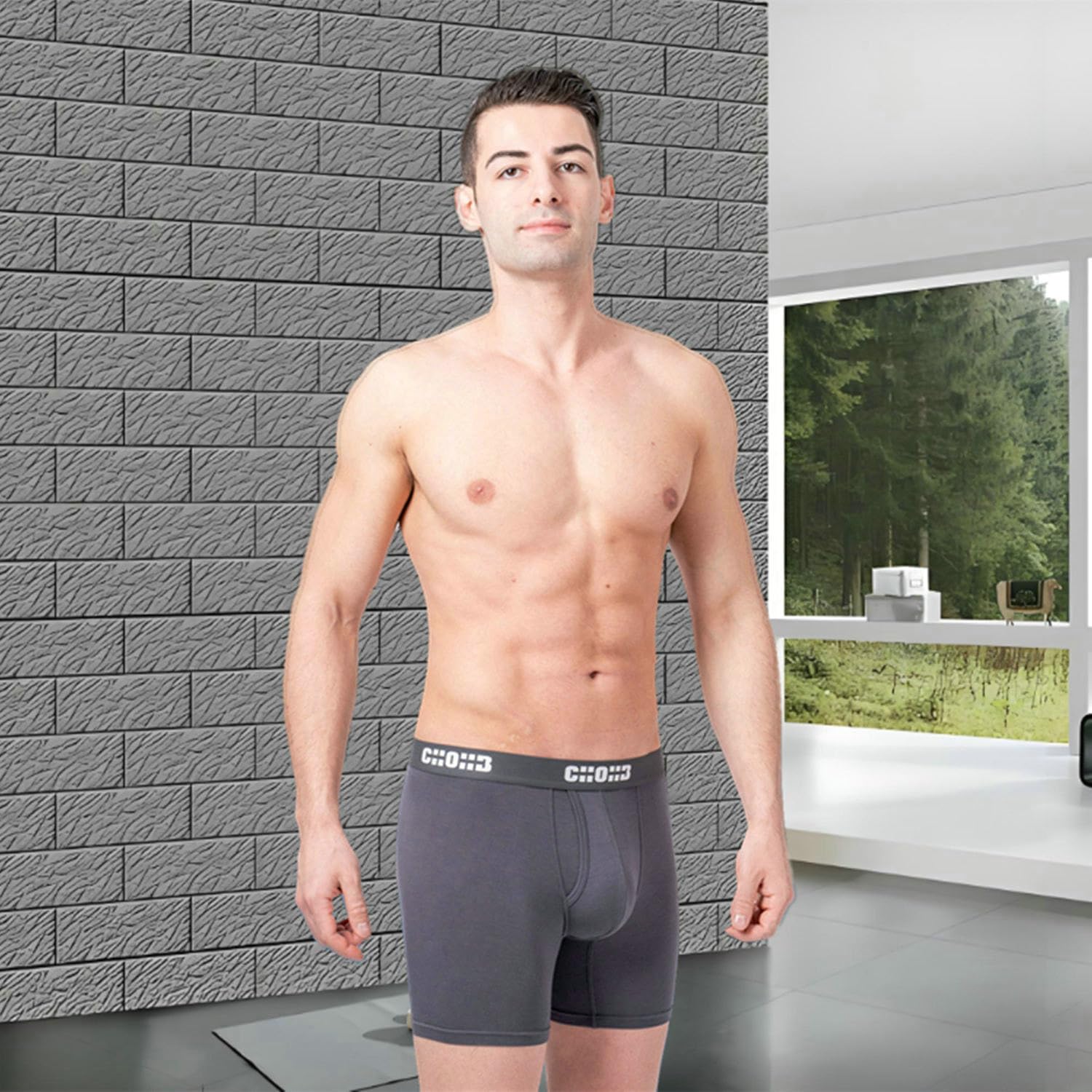 Men's Underwear Micro Modal 3 Pack Boxer Briefs Open Fly - Image 2