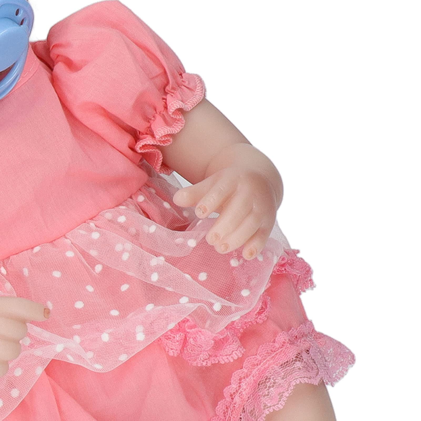 Lustige Lebensechte Wiedergeborene Babypuppe, Standbares Mädchenspielzeug aus Silikon, 13,8 Zoll, Zum Spielen Im Innen- und Außenbereich