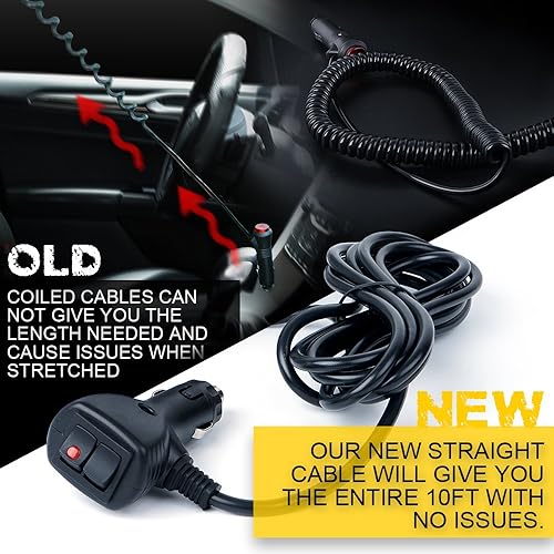 Miniatura 6 de Xprite COB - Luces estroboscópicas LED ámbar para techo con base magnética, 19 patrones intermitentes, luz de advertencia de seguridad para