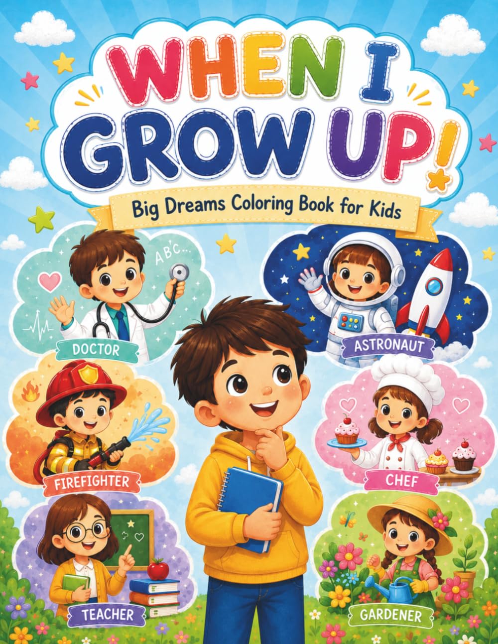When I Grow Up. Big Dreams Coloring Book for kids
