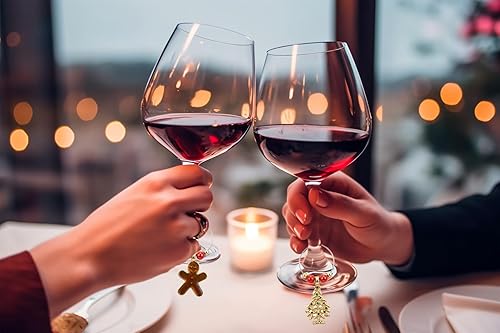 Miniatura 8 de Barra de abalorios de copa de vino de Navidad y marcadores de copa de vino