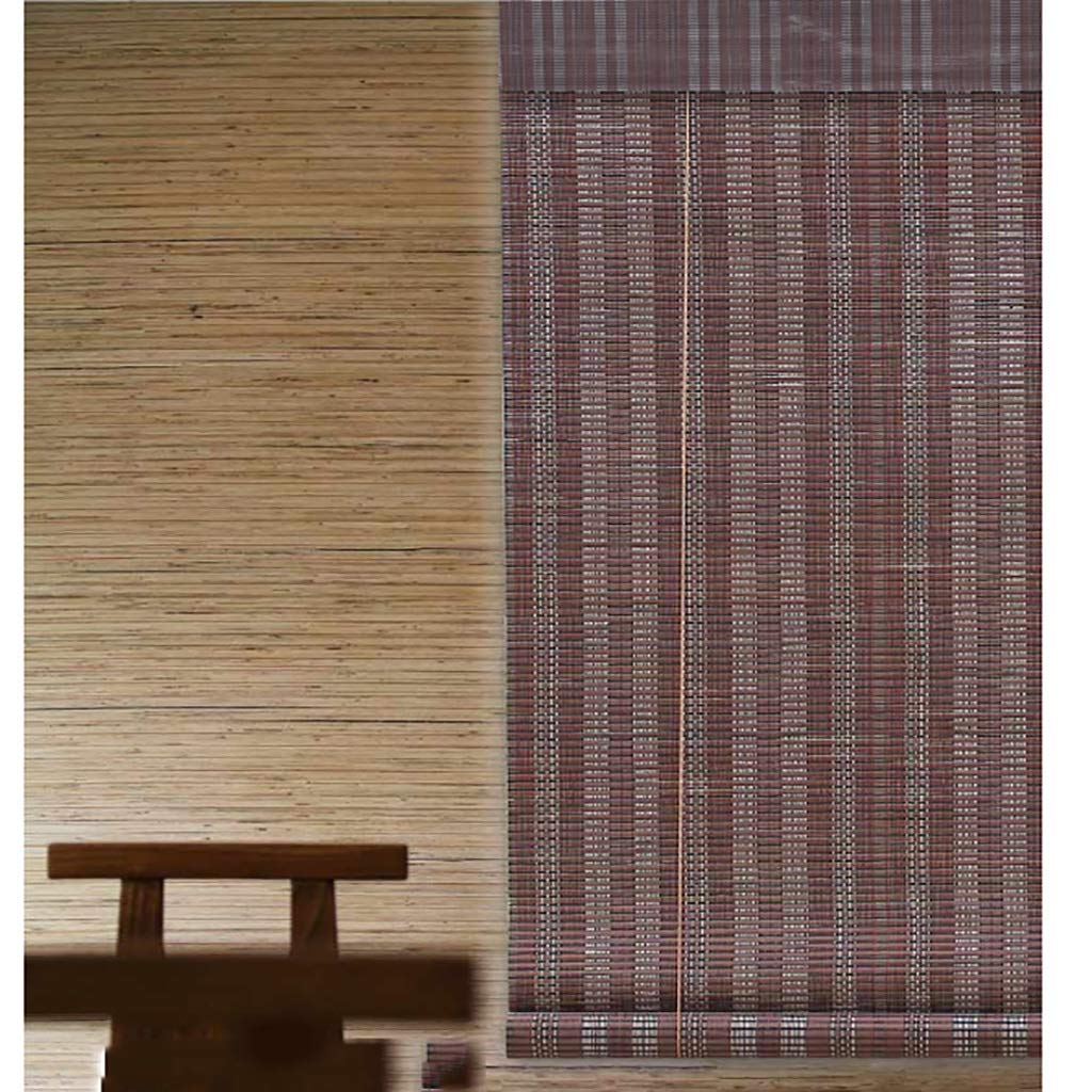ZSH Rolety bambusowe, żaluzje bambusowe, żaluzje do montażu na ścianie lub suficie, do żaluzji w salonie i sypialni (wymiary: 110 x 160 cm)