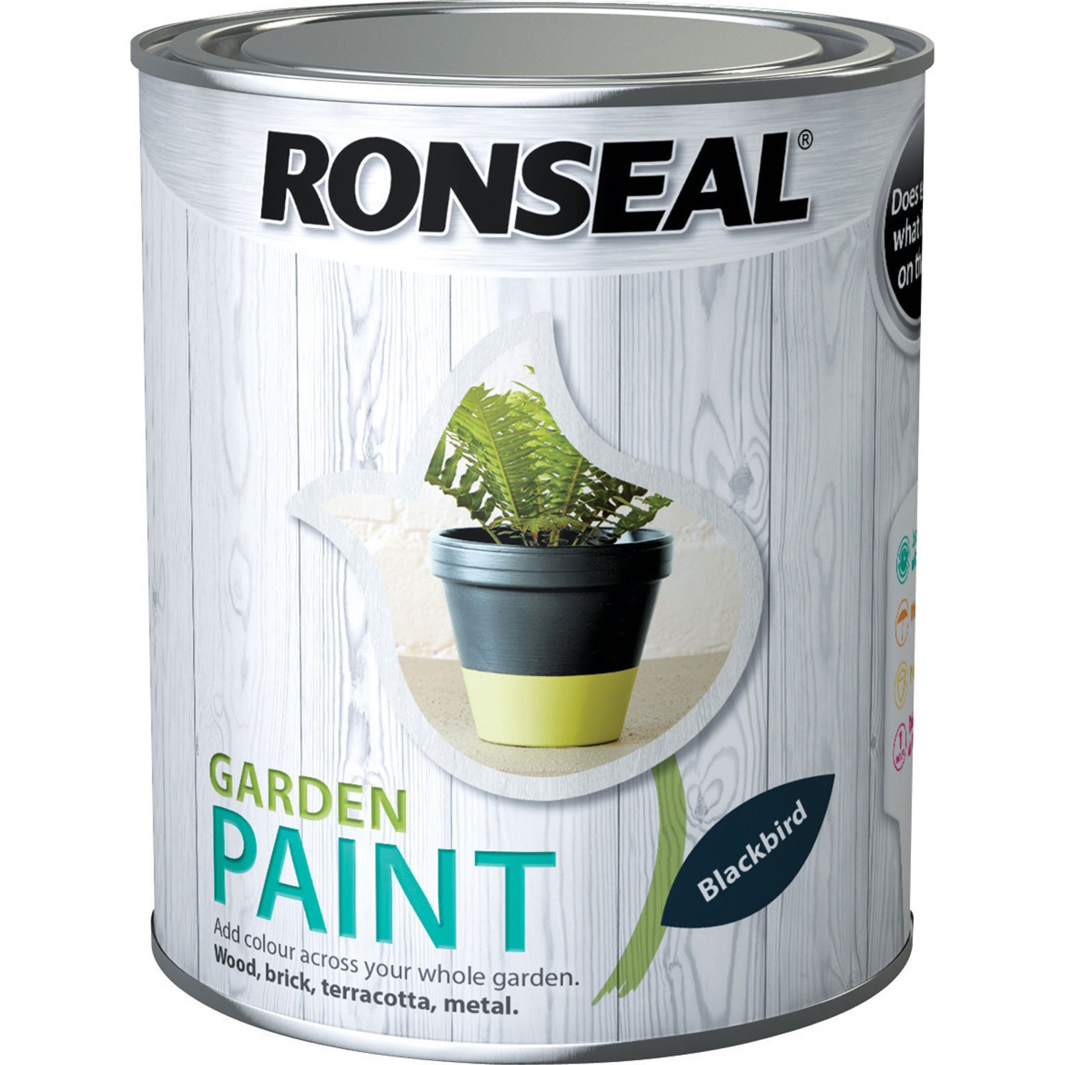 Ronseal General Purpose Garden Paint Black Bird 2.5 Litre