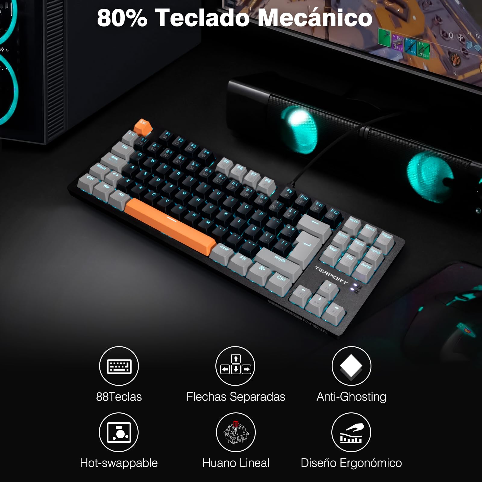 Teclado Mecanico Terport Precio Terport 90% Teclado Mecánico Gamer