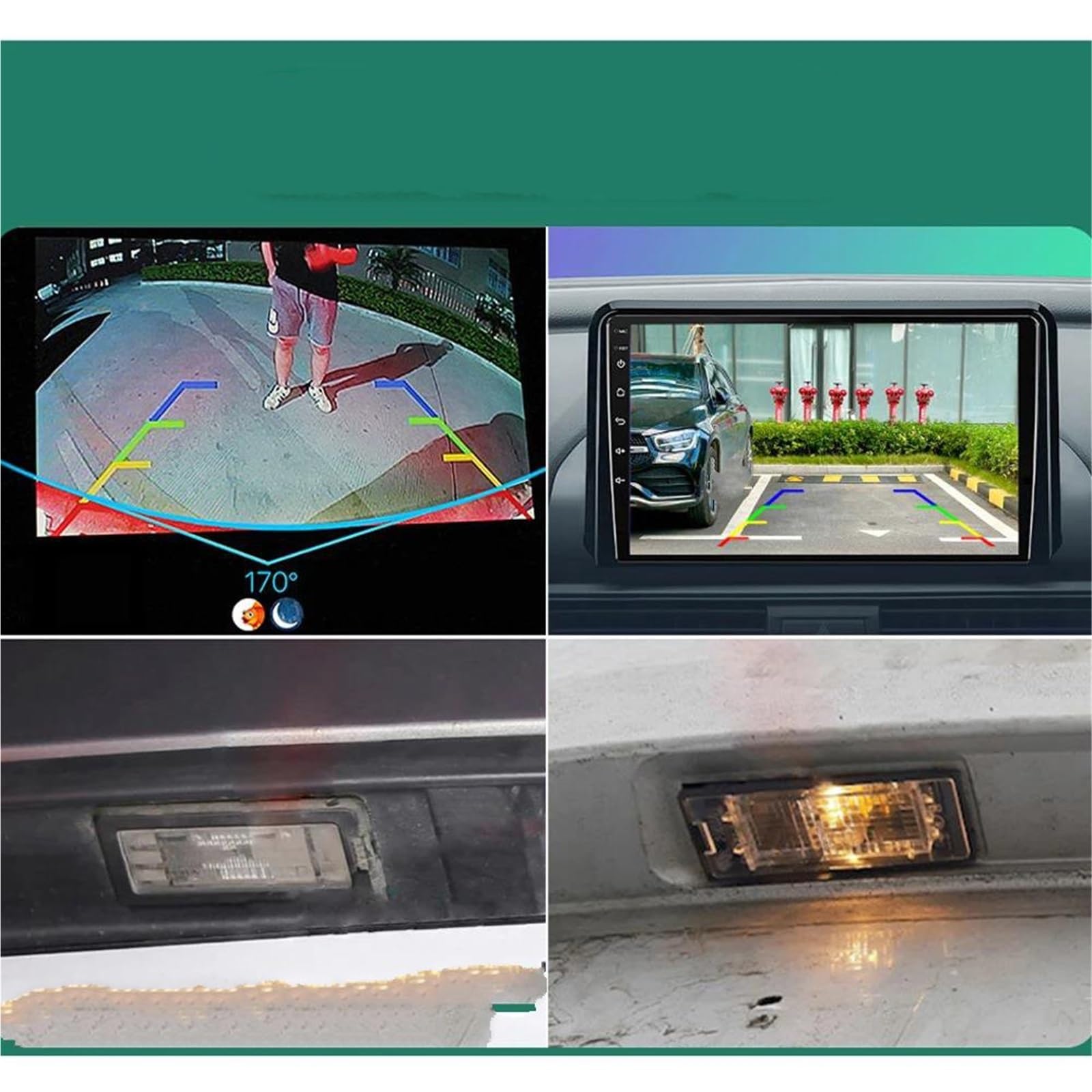 Zamiennik do Toyoty do Yaris 2006 2007 2008 2009 2010 2011 2012 170 stopni AHD 1080P samochodowa kamera cofania pojazdu HD noktowizor linijka samochodowa kamera samochodowa do tyłu (38077 CCD Track